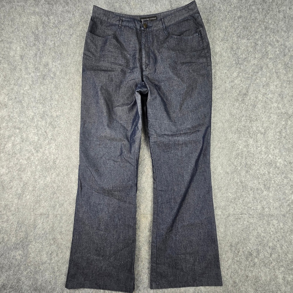 Geoffrey Beene Sport Jeans Womens 33x30 Straight Leg Dark Indigo Blue Stretch